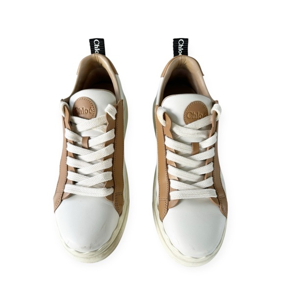 Chloé • Lauren Low-Top Leather Sneakers - Picture 3 of 16